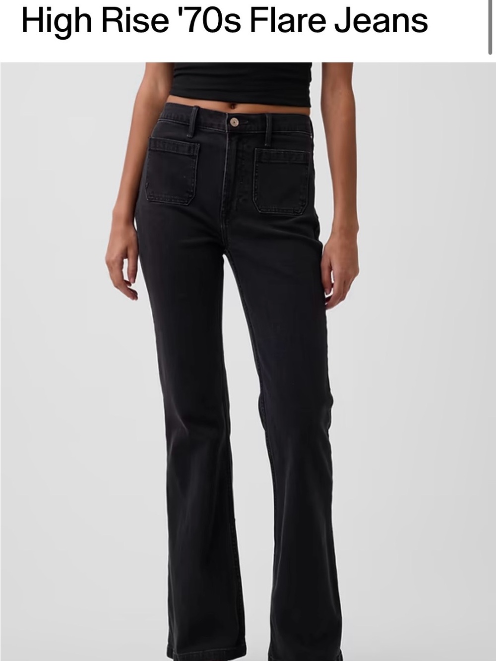 GAP High-Rise Black Flare Jeans